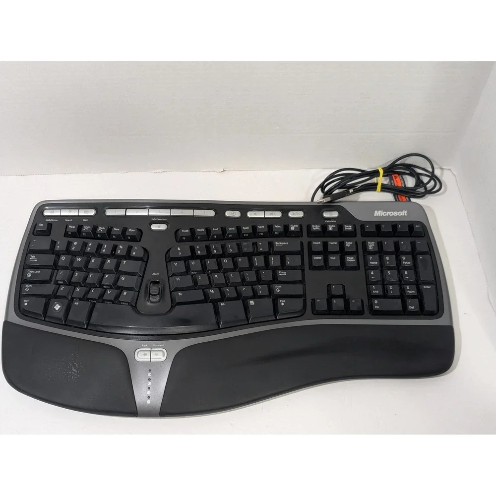 Microsoft Ergonomic Keyboard Black Good Wired USB 4000 v1.0 KU-0462